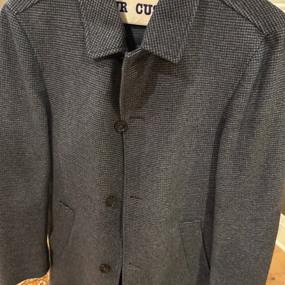 Mens Coat Jacket,Tommy Hilfiger, Blue, Black, 48